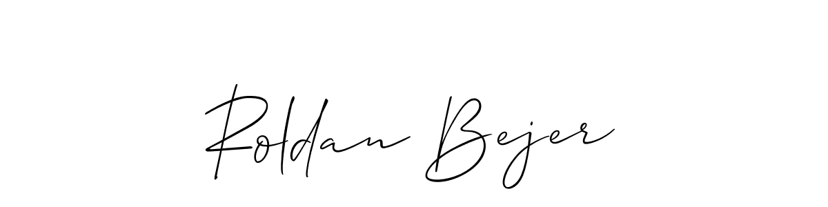 Design your own signature with our free online signature maker. With this signature software, you can create a handwritten (Allison_Script) signature for name Roldan Bejer. Roldan Bejer signature style 2 images and pictures png