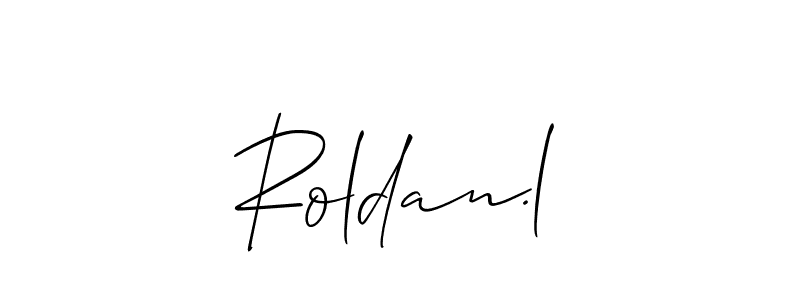 Create a beautiful signature design for name Roldan.l. With this signature (Allison_Script) fonts, you can make a handwritten signature for free. Roldan.l signature style 2 images and pictures png