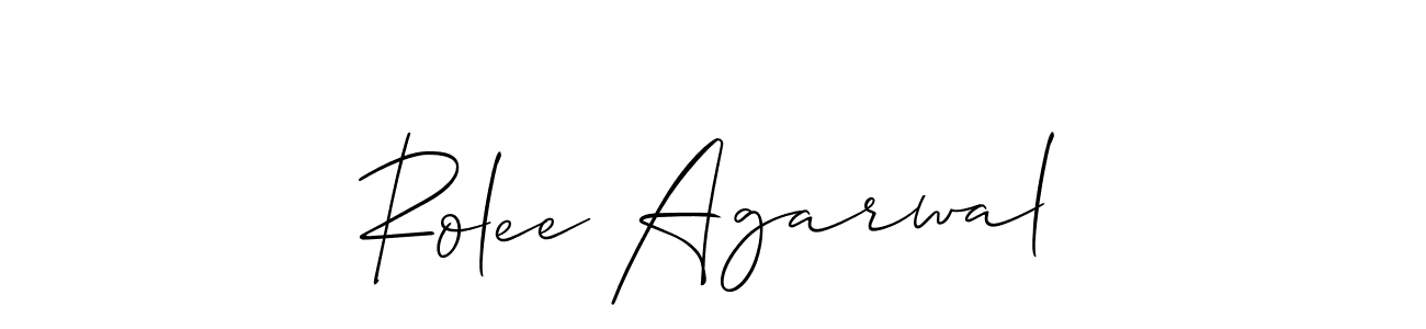 Make a short Rolee Agarwal signature style. Manage your documents anywhere anytime using Allison_Script. Create and add eSignatures, submit forms, share and send files easily. Rolee Agarwal signature style 2 images and pictures png