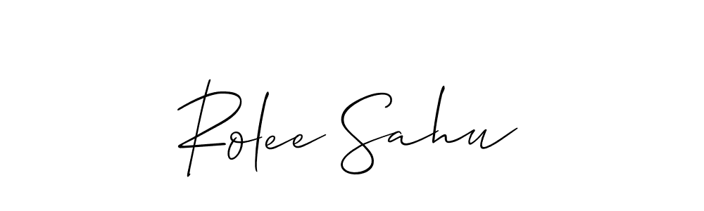 How to Draw Rolee Sahu signature style? Allison_Script is a latest design signature styles for name Rolee Sahu. Rolee Sahu signature style 2 images and pictures png