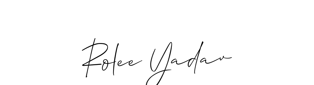 How to Draw Rolee Yadav signature style? Allison_Script is a latest design signature styles for name Rolee Yadav. Rolee Yadav signature style 2 images and pictures png