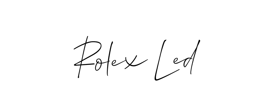 Also we have Rolex Led name is the best signature style. Create professional handwritten signature collection using Allison_Script autograph style. Rolex Led signature style 2 images and pictures png