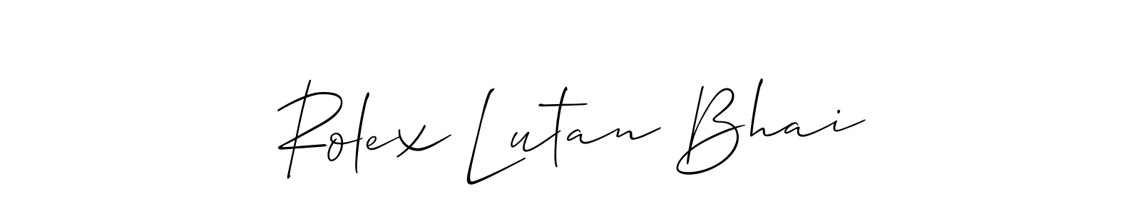 Best and Professional Signature Style for Rolex Lutan Bhai. Allison_Script Best Signature Style Collection. Rolex Lutan Bhai signature style 2 images and pictures png