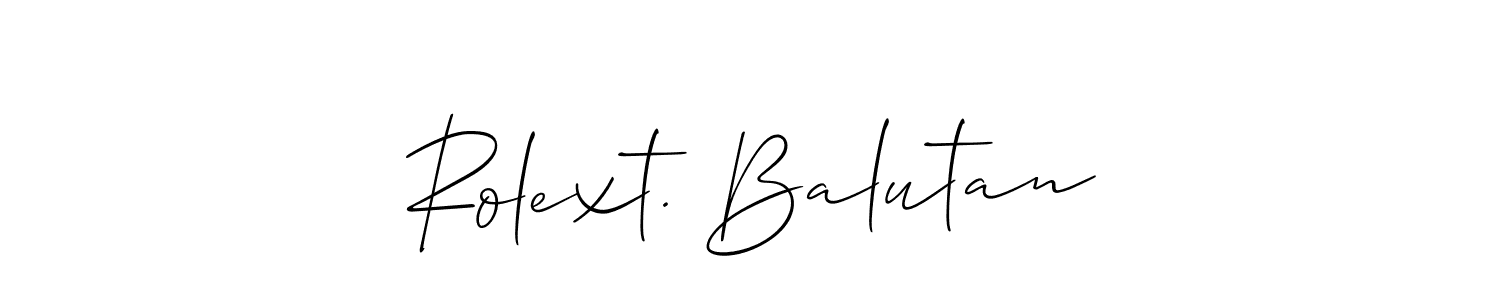 It looks lik you need a new signature style for name Rolext. Balutan. Design unique handwritten (Allison_Script) signature with our free signature maker in just a few clicks. Rolext. Balutan signature style 2 images and pictures png