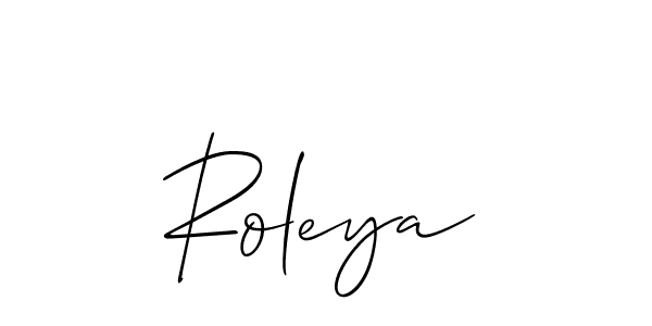 Design your own signature with our free online signature maker. With this signature software, you can create a handwritten (Allison_Script) signature for name Roleya. Roleya signature style 2 images and pictures png