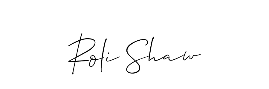 if you are searching for the best signature style for your name Roli Shaw. so please give up your signature search. here we have designed multiple signature styles  using Allison_Script. Roli Shaw signature style 2 images and pictures png