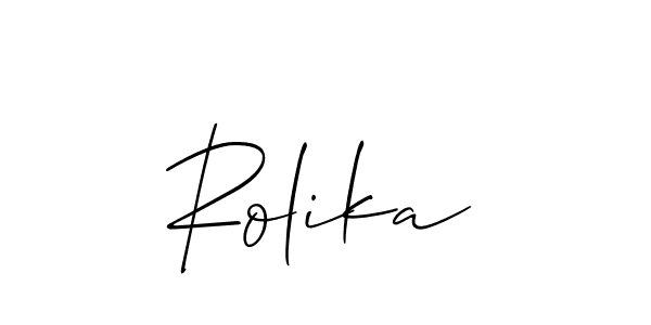 Best and Professional Signature Style for Rolika. Allison_Script Best Signature Style Collection. Rolika signature style 2 images and pictures png