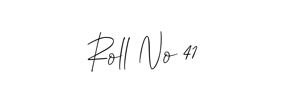 You can use this online signature creator to create a handwritten signature for the name Roll No 41. This is the best online autograph maker. Roll No 41 signature style 2 images and pictures png