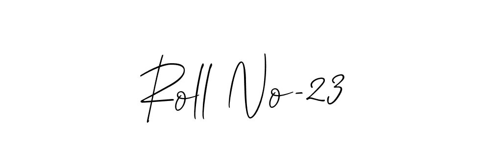 The best way (Allison_Script) to make a short signature is to pick only two or three words in your name. The name Roll No-23 include a total of six letters. For converting this name. Roll No-23 signature style 2 images and pictures png