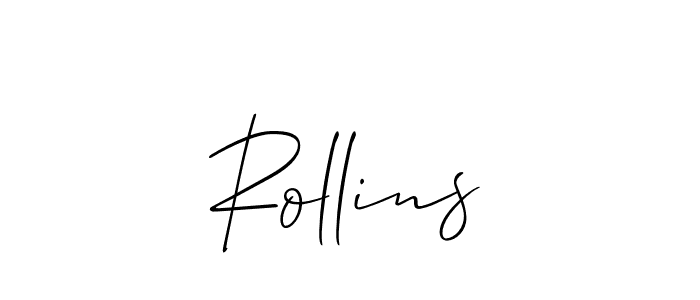 It looks lik you need a new signature style for name Rollins. Design unique handwritten (Allison_Script) signature with our free signature maker in just a few clicks. Rollins signature style 2 images and pictures png