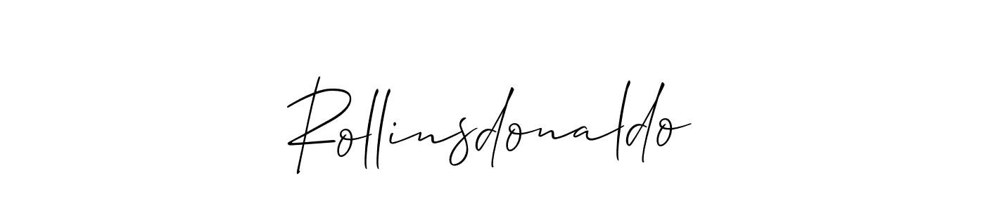 It looks lik you need a new signature style for name Rollinsdonaldo. Design unique handwritten (Allison_Script) signature with our free signature maker in just a few clicks. Rollinsdonaldo signature style 2 images and pictures png