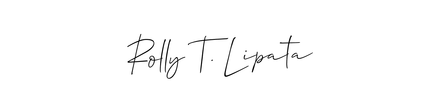 You can use this online signature creator to create a handwritten signature for the name Rolly T. Lipata. This is the best online autograph maker. Rolly T. Lipata signature style 2 images and pictures png