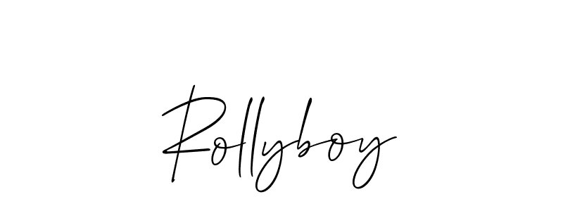 if you are searching for the best signature style for your name Rollyboy. so please give up your signature search. here we have designed multiple signature styles  using Allison_Script. Rollyboy signature style 2 images and pictures png