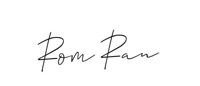 Create a beautiful signature design for name Rom Ran. With this signature (Allison_Script) fonts, you can make a handwritten signature for free. Rom Ran signature style 2 images and pictures png