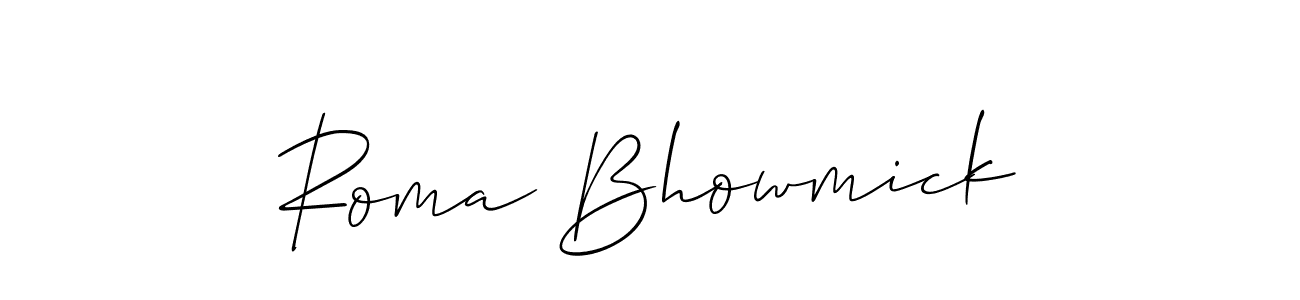 Design your own signature with our free online signature maker. With this signature software, you can create a handwritten (Allison_Script) signature for name Roma Bhowmick. Roma Bhowmick signature style 2 images and pictures png