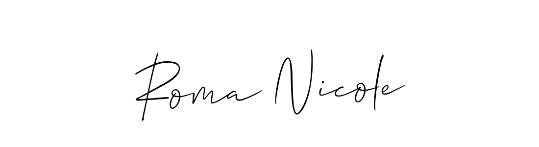Make a beautiful signature design for name Roma Nicole. Use this online signature maker to create a handwritten signature for free. Roma Nicole signature style 2 images and pictures png