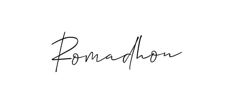 Best and Professional Signature Style for Romadhon. Allison_Script Best Signature Style Collection. Romadhon signature style 2 images and pictures png