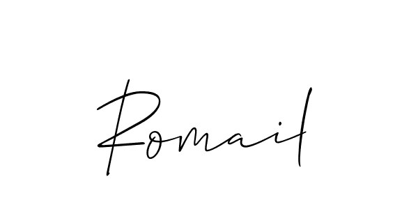 Make a beautiful signature design for name Romail. Use this online signature maker to create a handwritten signature for free. Romail signature style 2 images and pictures png