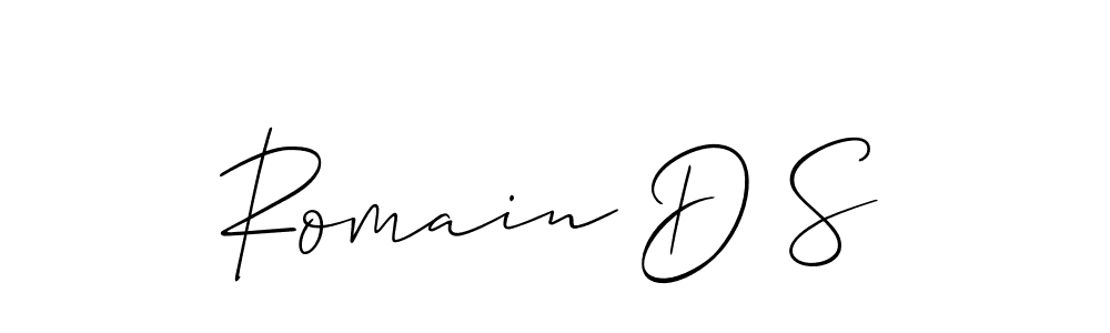 This is the best signature style for the Romain D S name. Also you like these signature font (Allison_Script). Mix name signature. Romain D S signature style 2 images and pictures png