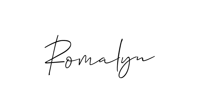 Allison_Script is a professional signature style that is perfect for those who want to add a touch of class to their signature. It is also a great choice for those who want to make their signature more unique. Get Romalyn name to fancy signature for free. Romalyn signature style 2 images and pictures png