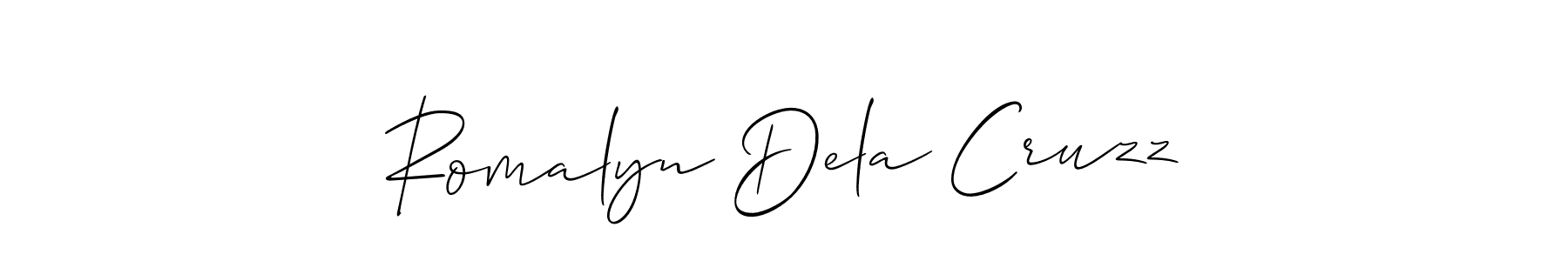 It looks lik you need a new signature style for name Romalyn Dela Cruzz. Design unique handwritten (Allison_Script) signature with our free signature maker in just a few clicks. Romalyn Dela Cruzz signature style 2 images and pictures png