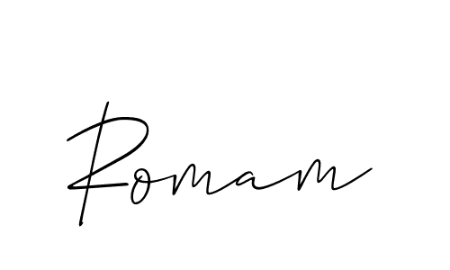 It looks lik you need a new signature style for name Romam. Design unique handwritten (Allison_Script) signature with our free signature maker in just a few clicks. Romam signature style 2 images and pictures png