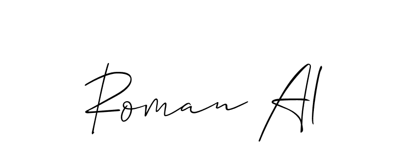 Roman Al stylish signature style. Best Handwritten Sign (Allison_Script) for my name. Handwritten Signature Collection Ideas for my name Roman Al. Roman Al signature style 2 images and pictures png