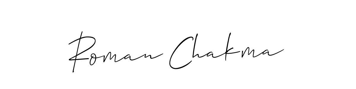 Design your own signature with our free online signature maker. With this signature software, you can create a handwritten (Allison_Script) signature for name Roman Chakma. Roman Chakma signature style 2 images and pictures png