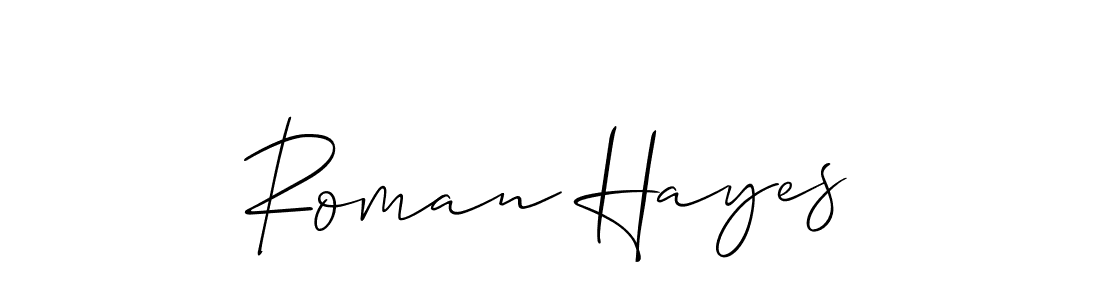 The best way (Allison_Script) to make a short signature is to pick only two or three words in your name. The name Roman Hayes include a total of six letters. For converting this name. Roman Hayes signature style 2 images and pictures png