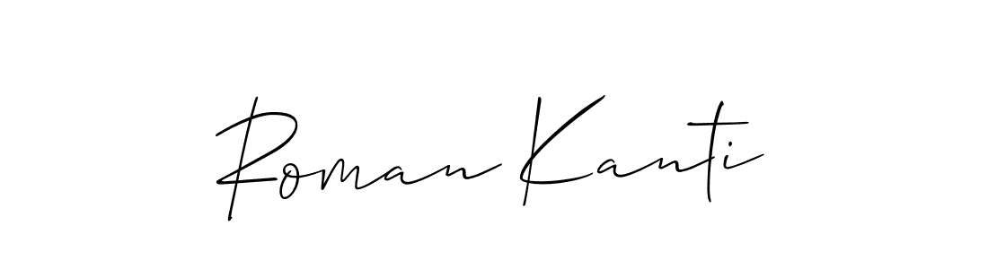 How to Draw Roman Kanti signature style? Allison_Script is a latest design signature styles for name Roman Kanti. Roman Kanti signature style 2 images and pictures png