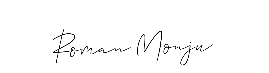 Similarly Allison_Script is the best handwritten signature design. Signature creator online .You can use it as an online autograph creator for name Roman Monju. Roman Monju signature style 2 images and pictures png