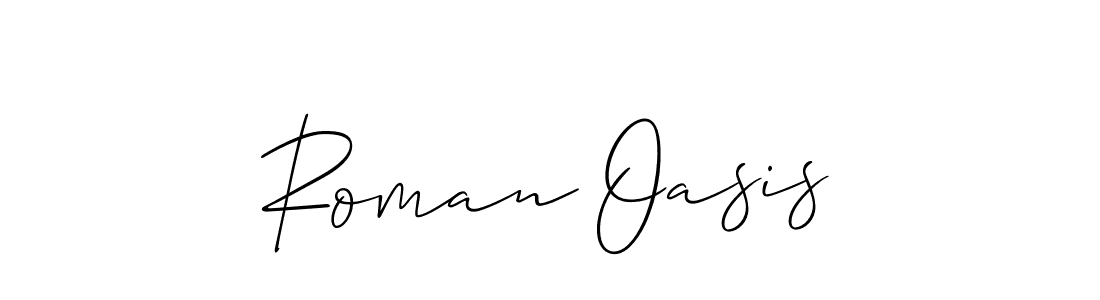 Also You can easily find your signature by using the search form. We will create Roman Oasis name handwritten signature images for you free of cost using Allison_Script sign style. Roman Oasis signature style 2 images and pictures png