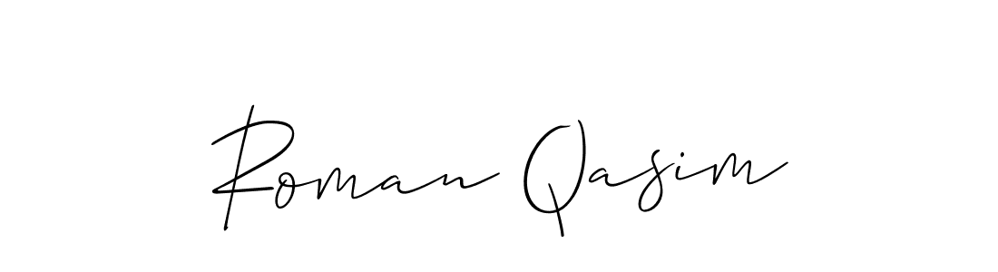 How to make Roman Qasim name signature. Use Allison_Script style for creating short signs online. This is the latest handwritten sign. Roman Qasim signature style 2 images and pictures png