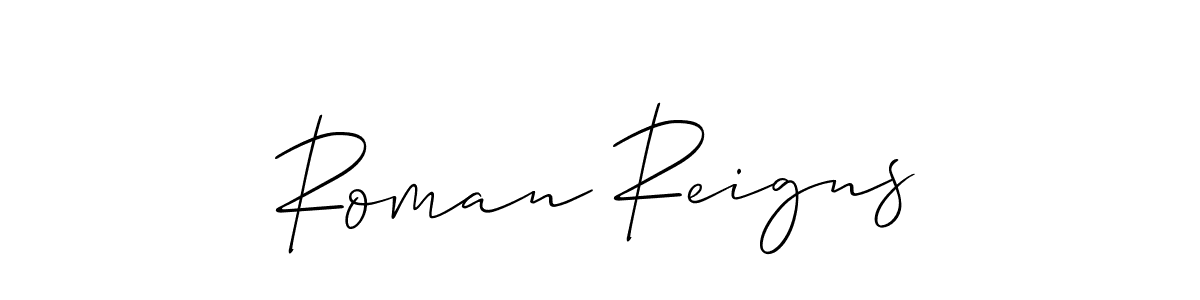 Allison_Script is a professional signature style that is perfect for those who want to add a touch of class to their signature. It is also a great choice for those who want to make their signature more unique. Get Roman Reigns name to fancy signature for free. Roman Reigns signature style 2 images and pictures png
