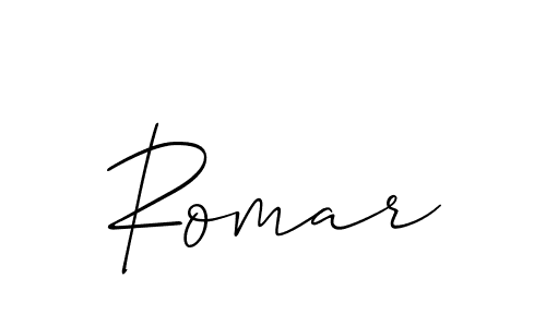 How to Draw Romar signature style? Allison_Script is a latest design signature styles for name Romar. Romar signature style 2 images and pictures png
