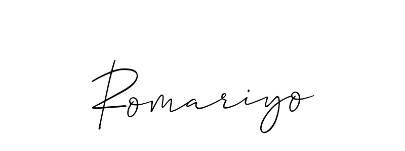 It looks lik you need a new signature style for name Romariyo. Design unique handwritten (Allison_Script) signature with our free signature maker in just a few clicks. Romariyo signature style 2 images and pictures png