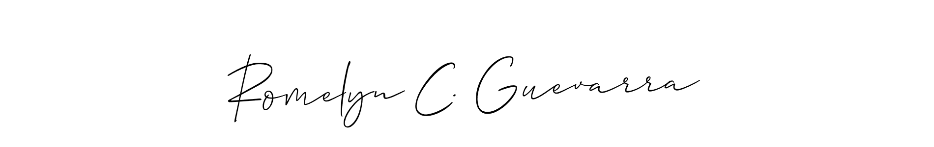 Also we have Romelyn C. Guevarra name is the best signature style. Create professional handwritten signature collection using Allison_Script autograph style. Romelyn C. Guevarra signature style 2 images and pictures png