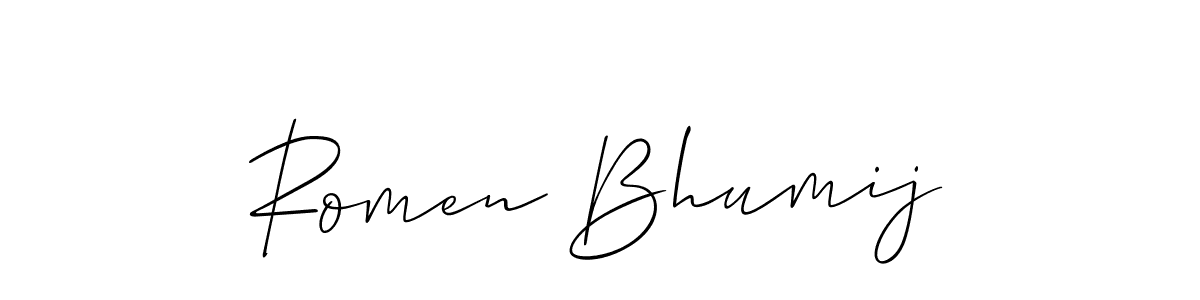 Check out images of Autograph of Romen Bhumij name. Actor Romen Bhumij Signature Style. Allison_Script is a professional sign style online. Romen Bhumij signature style 2 images and pictures png