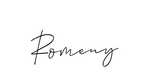 Best and Professional Signature Style for Romeny. Allison_Script Best Signature Style Collection. Romeny signature style 2 images and pictures png