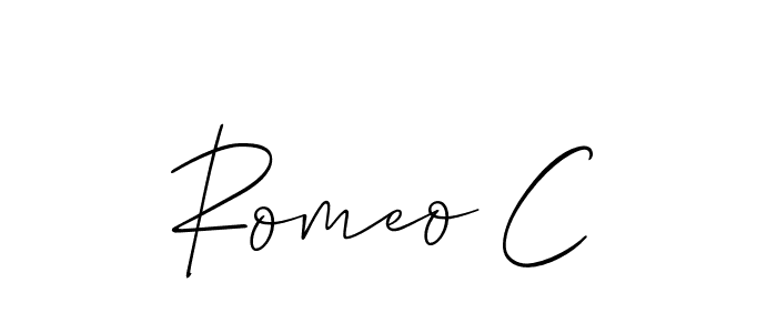 Make a beautiful signature design for name Romeo C. Use this online signature maker to create a handwritten signature for free. Romeo C signature style 2 images and pictures png