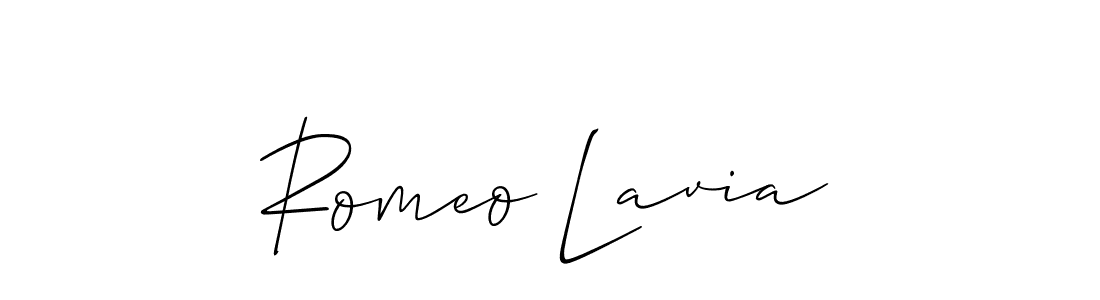 Design your own signature with our free online signature maker. With this signature software, you can create a handwritten (Allison_Script) signature for name Romeo Lavia. Romeo Lavia signature style 2 images and pictures png