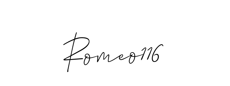 if you are searching for the best signature style for your name Romeo116. so please give up your signature search. here we have designed multiple signature styles  using Allison_Script. Romeo116 signature style 2 images and pictures png