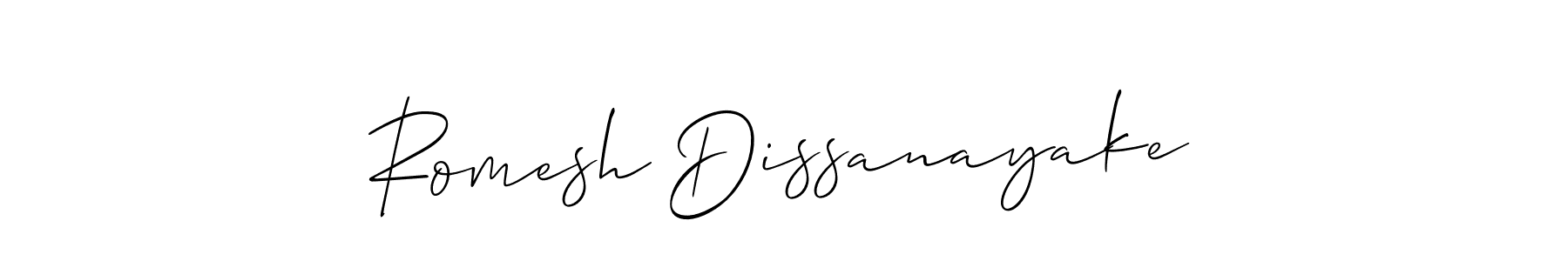 You should practise on your own different ways (Allison_Script) to write your name (Romesh Dissanayake) in signature. don't let someone else do it for you. Romesh Dissanayake signature style 2 images and pictures png