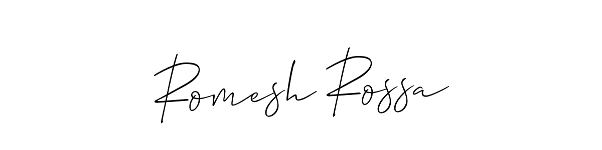 Also we have Romesh Rossa name is the best signature style. Create professional handwritten signature collection using Allison_Script autograph style. Romesh Rossa signature style 2 images and pictures png