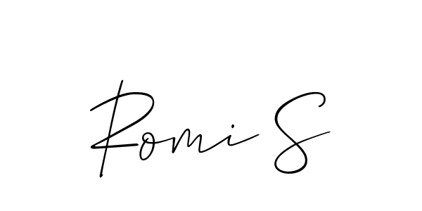 Make a beautiful signature design for name Romi S. Use this online signature maker to create a handwritten signature for free. Romi S signature style 2 images and pictures png