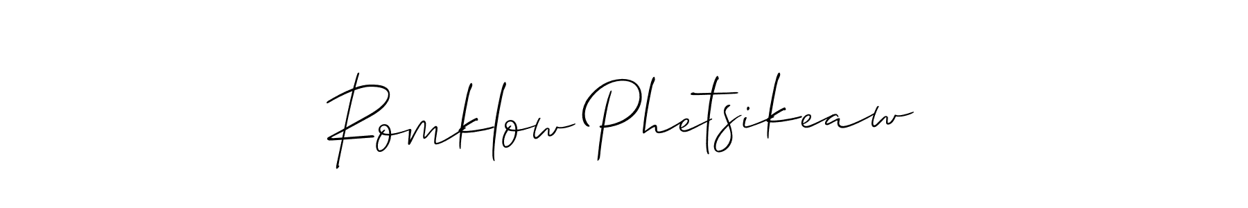 Once you've used our free online signature maker to create your best signature Allison_Script style, it's time to enjoy all of the benefits that Romklow Phetsikeaw name signing documents. Romklow Phetsikeaw signature style 2 images and pictures png