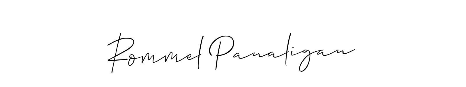 Also You can easily find your signature by using the search form. We will create Rommel Panaligan name handwritten signature images for you free of cost using Allison_Script sign style. Rommel Panaligan signature style 2 images and pictures png