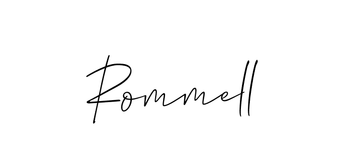 Allison_Script is a professional signature style that is perfect for those who want to add a touch of class to their signature. It is also a great choice for those who want to make their signature more unique. Get Rommell name to fancy signature for free. Rommell signature style 2 images and pictures png