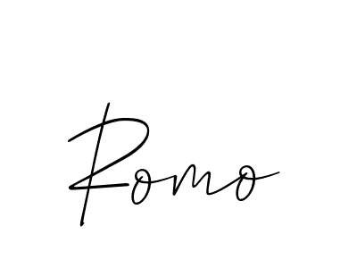 Make a beautiful signature design for name Romo. With this signature (Allison_Script) style, you can create a handwritten signature for free. Romo signature style 2 images and pictures png
