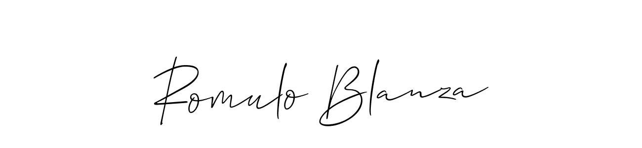 if you are searching for the best signature style for your name Romulo Blanza. so please give up your signature search. here we have designed multiple signature styles  using Allison_Script. Romulo Blanza signature style 2 images and pictures png